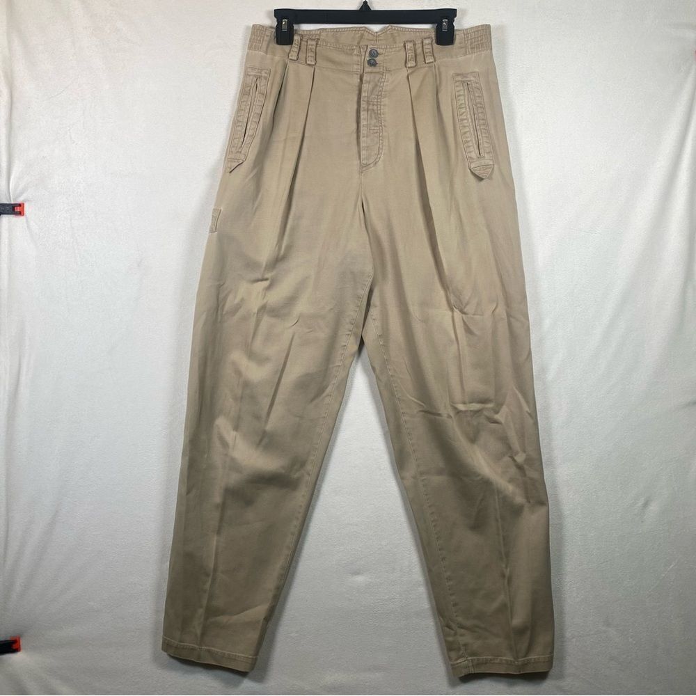 Vintage Chaus Sport High Waisted Pleated Front Tapered Leg Pants Size 8